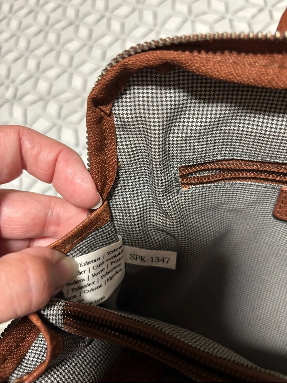 Women’s Leather Backpack in Cognac Brown